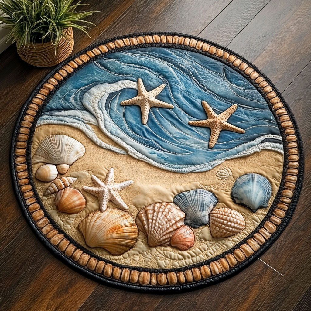 Ocean Shell CM1705030CL Quilted Round Mat