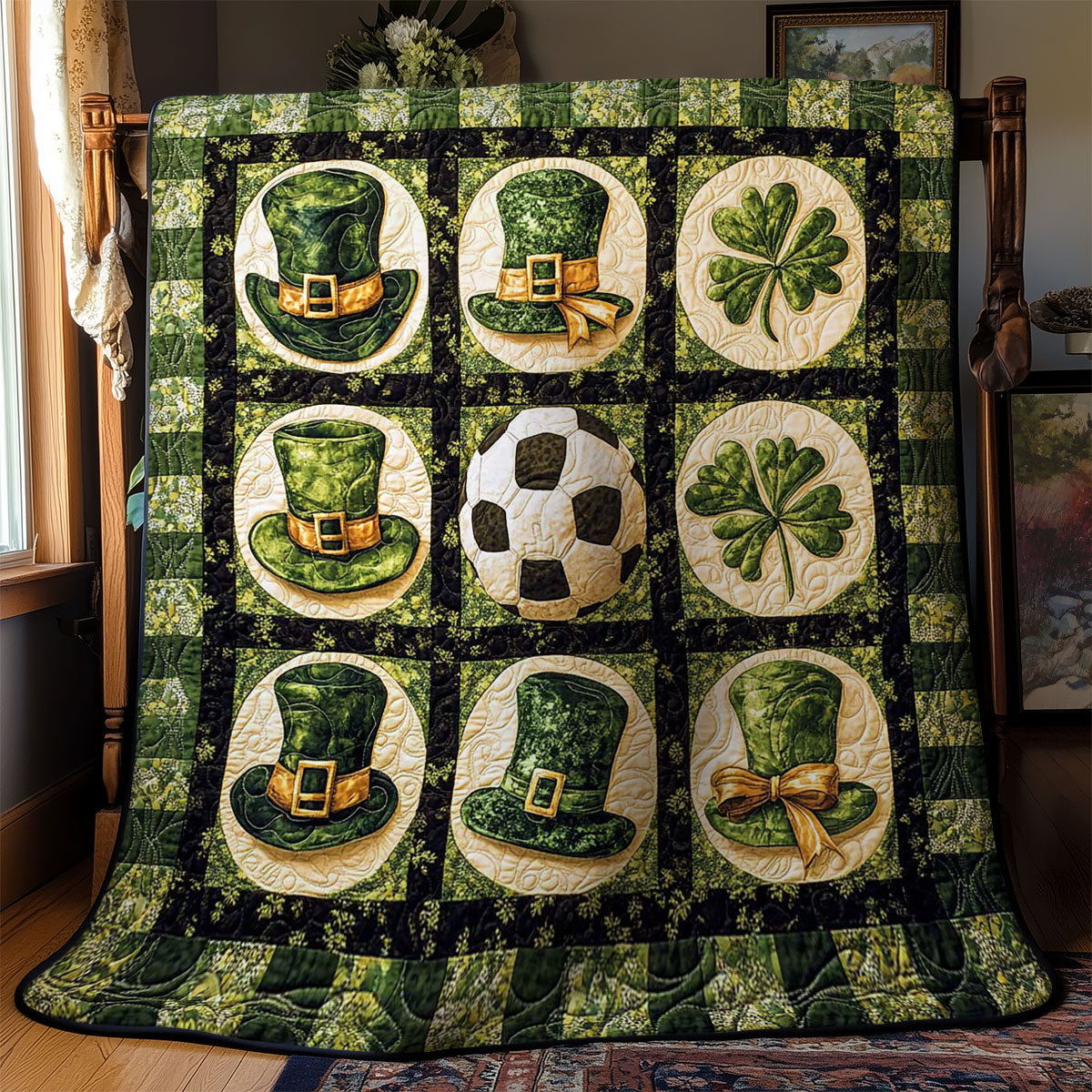 Patrick's Day Soccer Magic WN2712022CL Quilt