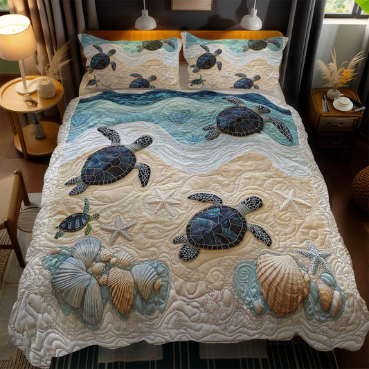 Coastal Turtle Bliss WN1212054CL Duvet Cover Set