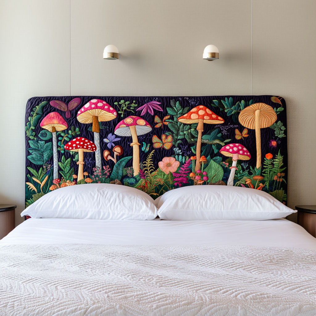 Mushroom Garden QA3012021CL Quilted Headboard Slipcover