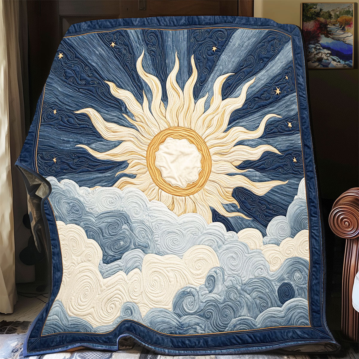 Celestial Glowing Sun WP2003013CL Quilt
