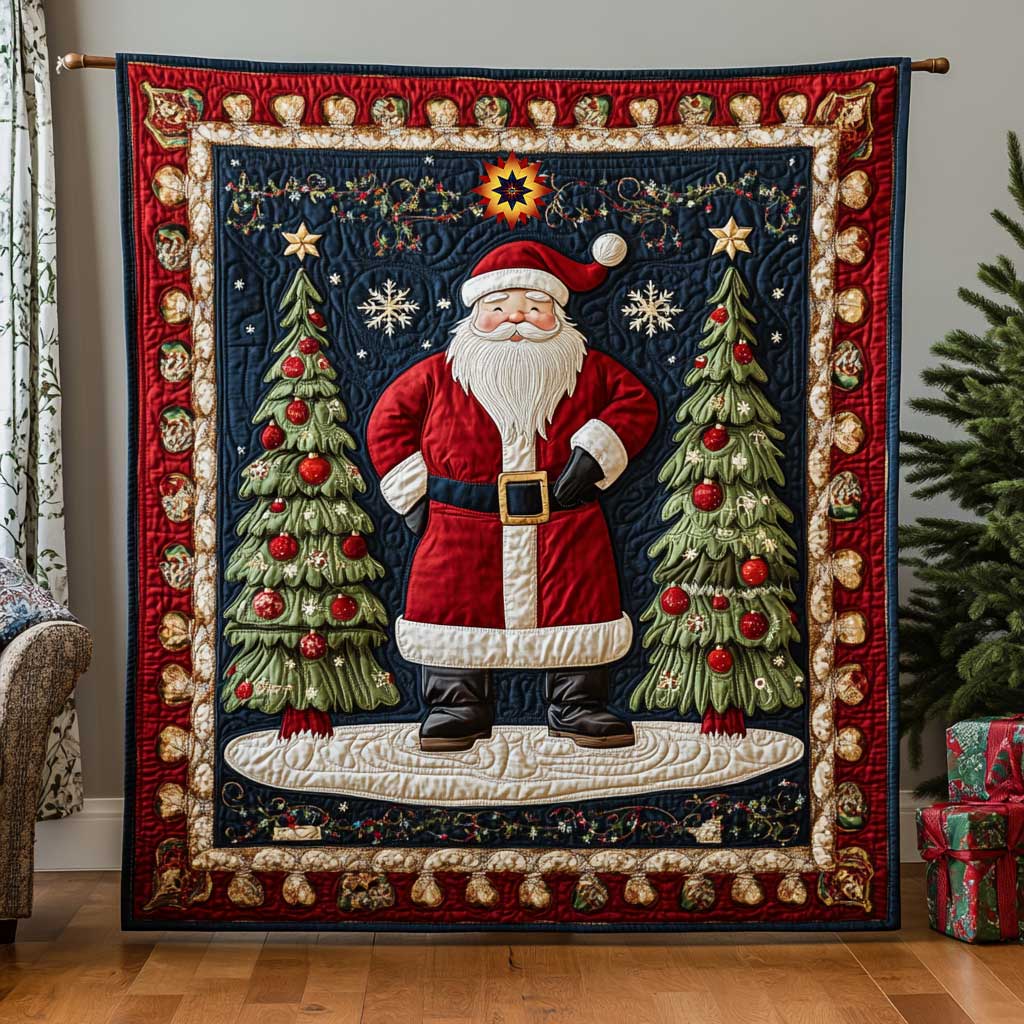 Joyful Santa Christmas Night WP1312013CL Quilt