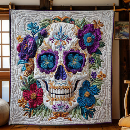 Flower Skull CW2504040CL Quilt