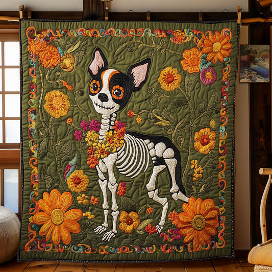 Sugar Skull Chihuahua WN2201019CL Quilt