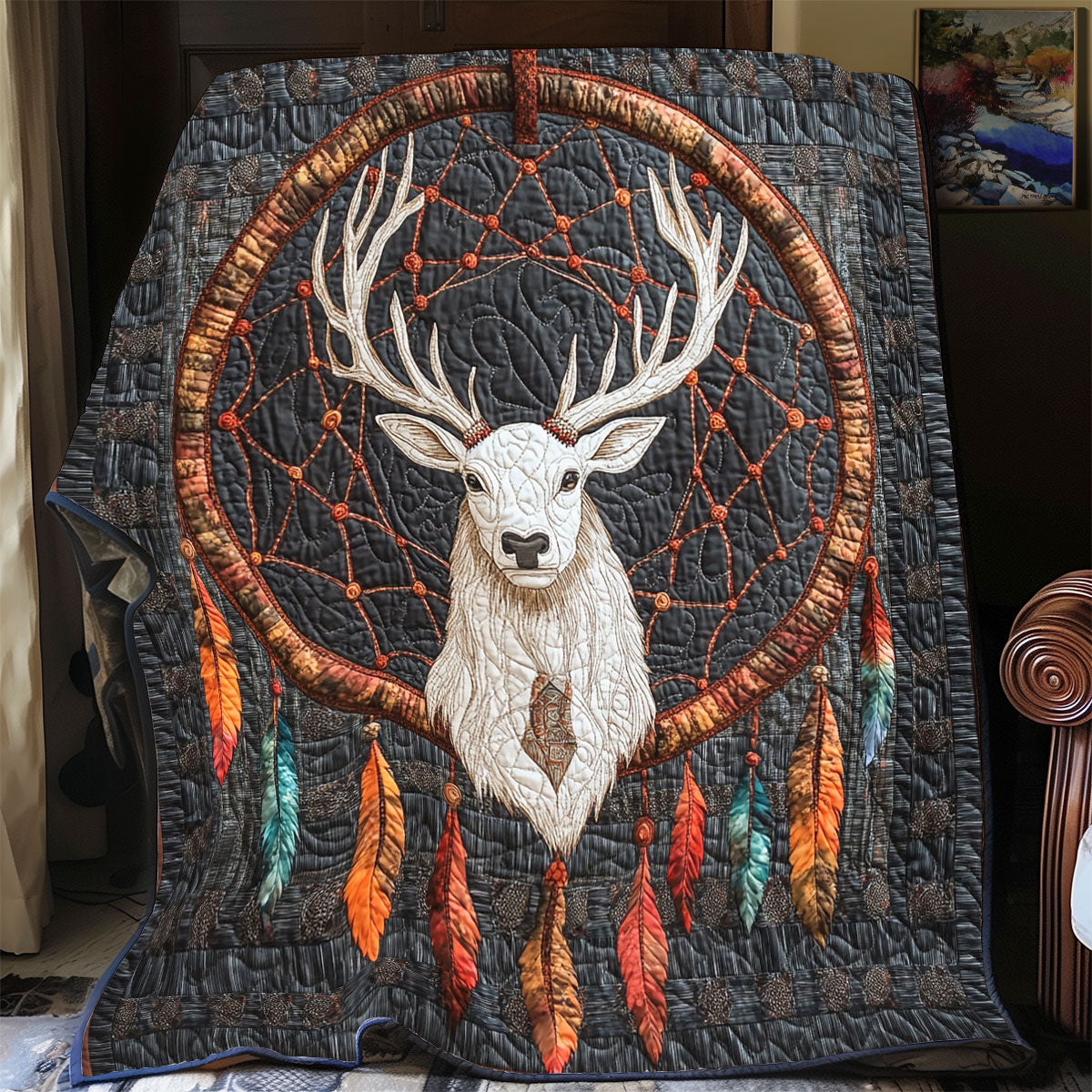 Magical White Stag WP1905029CL Quilt
