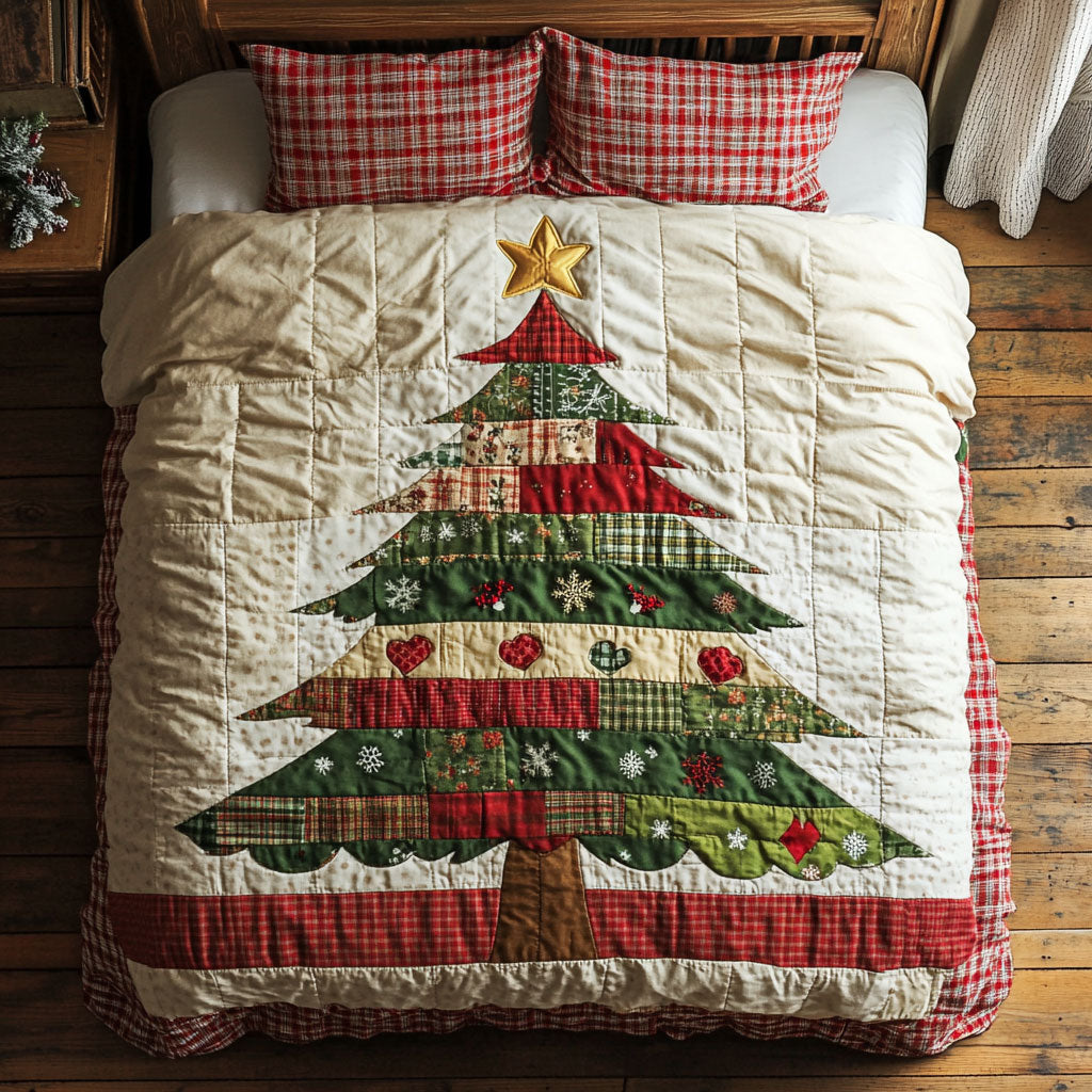 Cozy Patch Christmas Tree WN1211035CL Duvet Cover Set