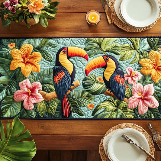 Tropical Toucan CW0506048CL Quilted Table Runner