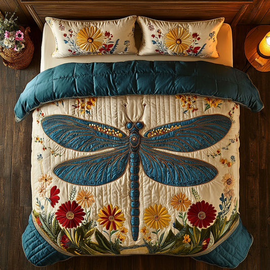 Floral Blue Dragonfly CW2709028CL Duvet Cover Set