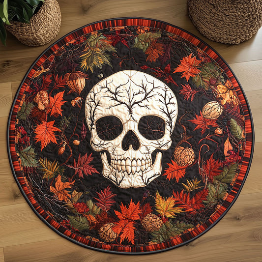 Ashen Skull WN2208002CL Quilted Round Mat