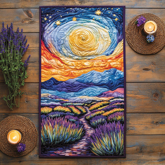 Lavender Sunset Trail WX0307044CL Quilted Table Runner