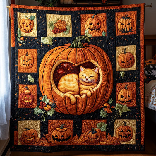 Feline Halloween Harvest WY2008004CL Quilt
