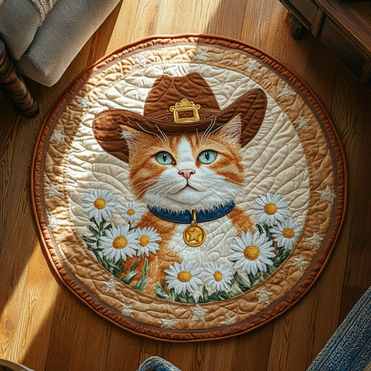 The Calico Cowboy WY2008090CL Quilted Round Mat