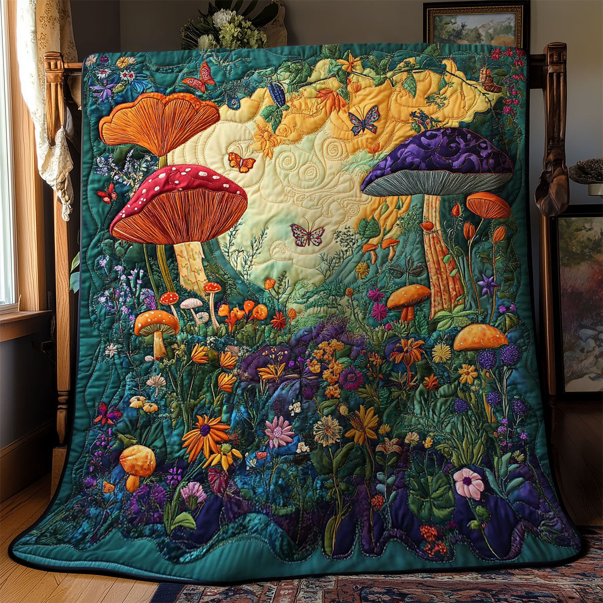 Mystic Mushroom Forest WY2103030CL Quilt