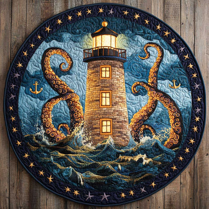 Lone Lighthouse WN0605047CL Quilted Round Mat