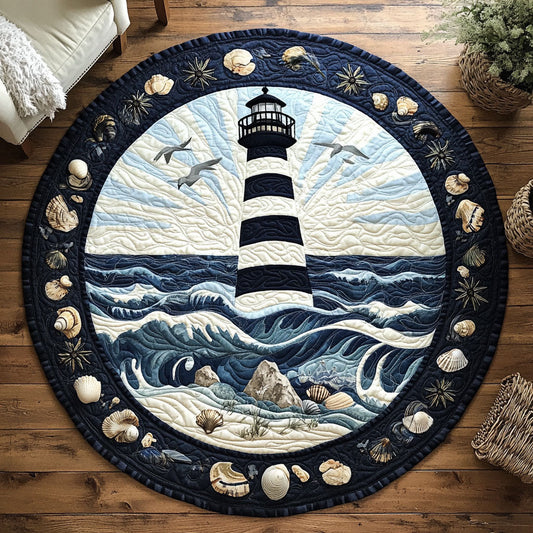 Coastal View WY2203035CL Quilted Round Mat