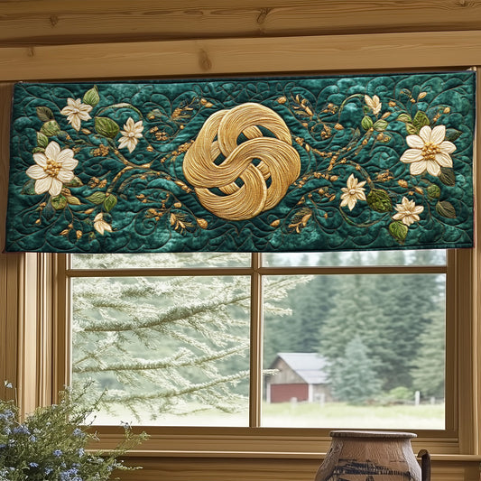 Flower Celtic Garden WY2904075CL Quilted Valance
