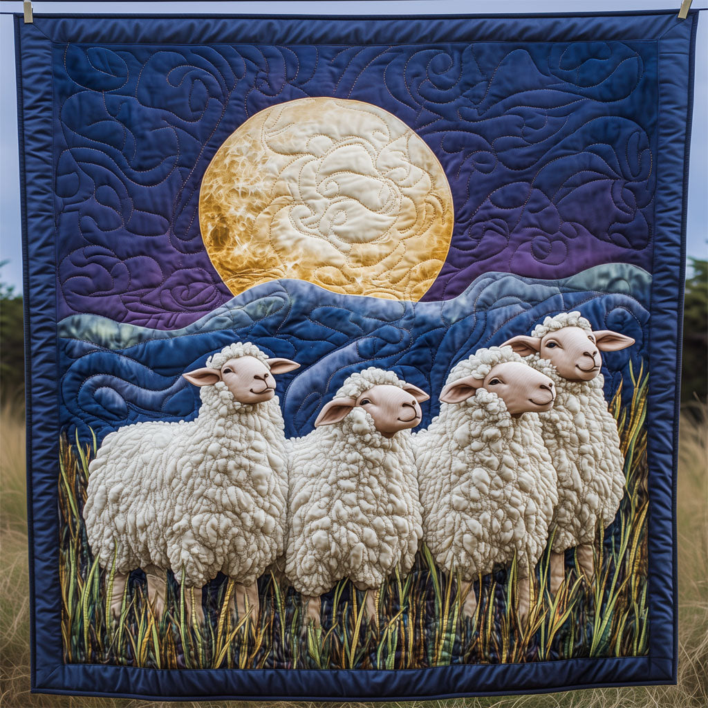 Sheep Under Moonlit Mountain LT1609018CL Quilt