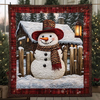 Leopard Print Snowman LT1411012CL Quilt