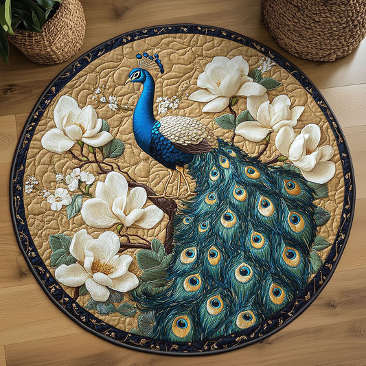 Garden Peacock WN2203039CL Quilted Round Mat