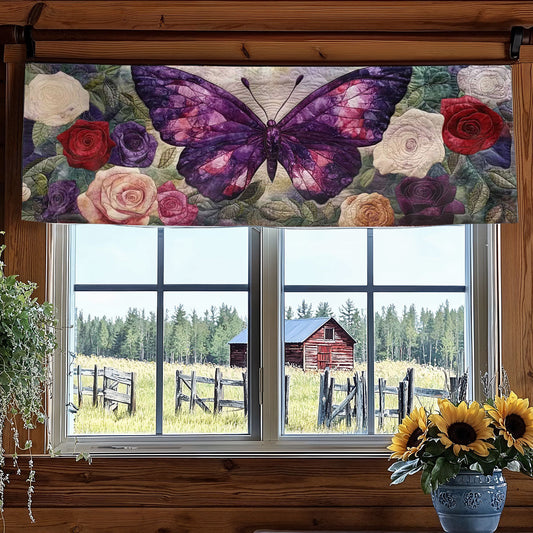Mystic Butterfly WN2003003CL Quilted Valance