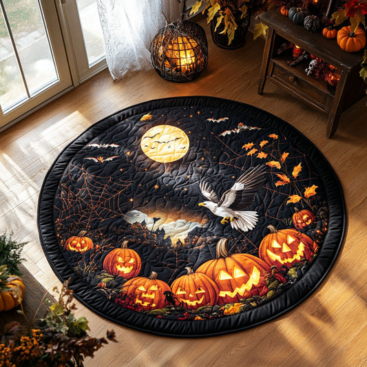 Pumpkin King Perch WY2608067CL Quilted Round Mat