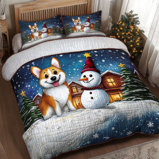 Festive Moon Snowman WN0511032CL Duvet Cover Set