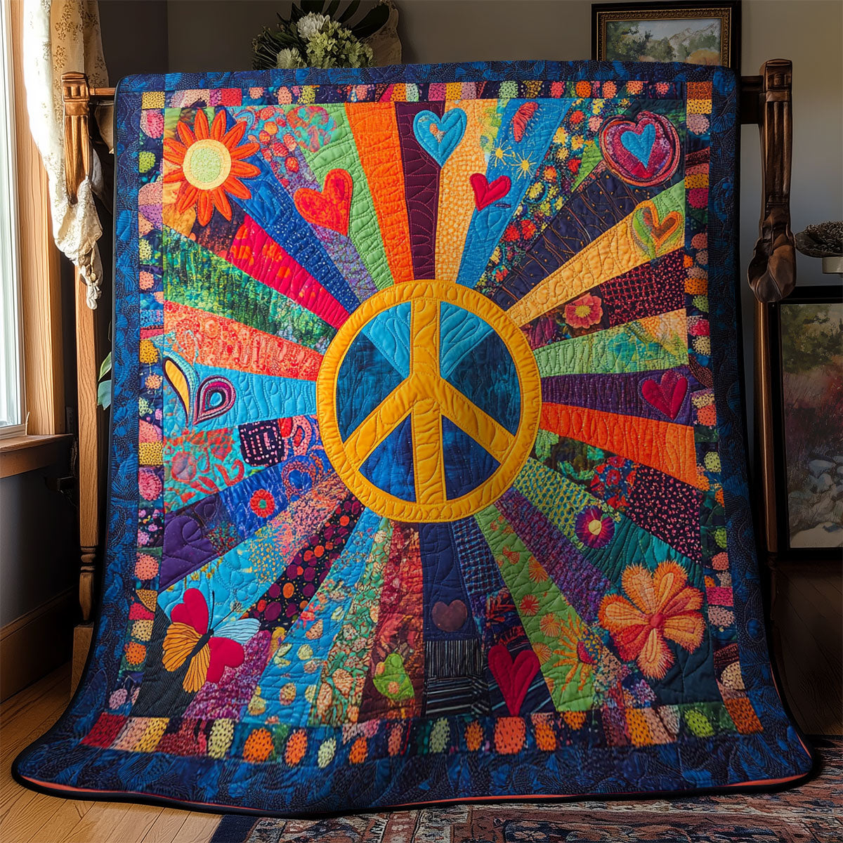 Peace In Rainbow WY2102015CL Quilt