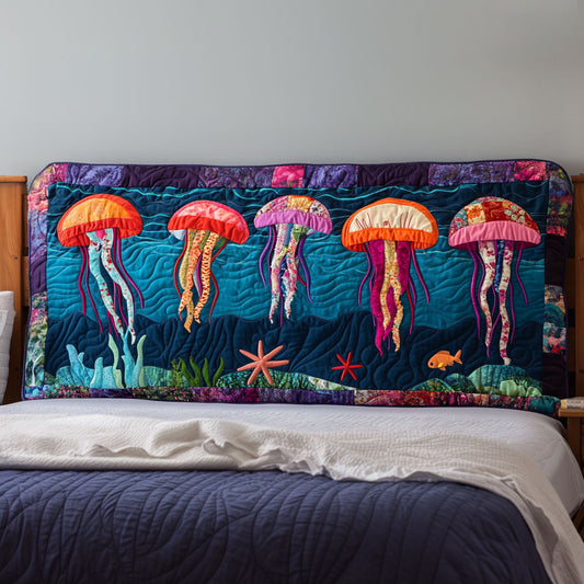 Luminous Jellyfish Night KL3112032CL Quilted Headboard Slipcover