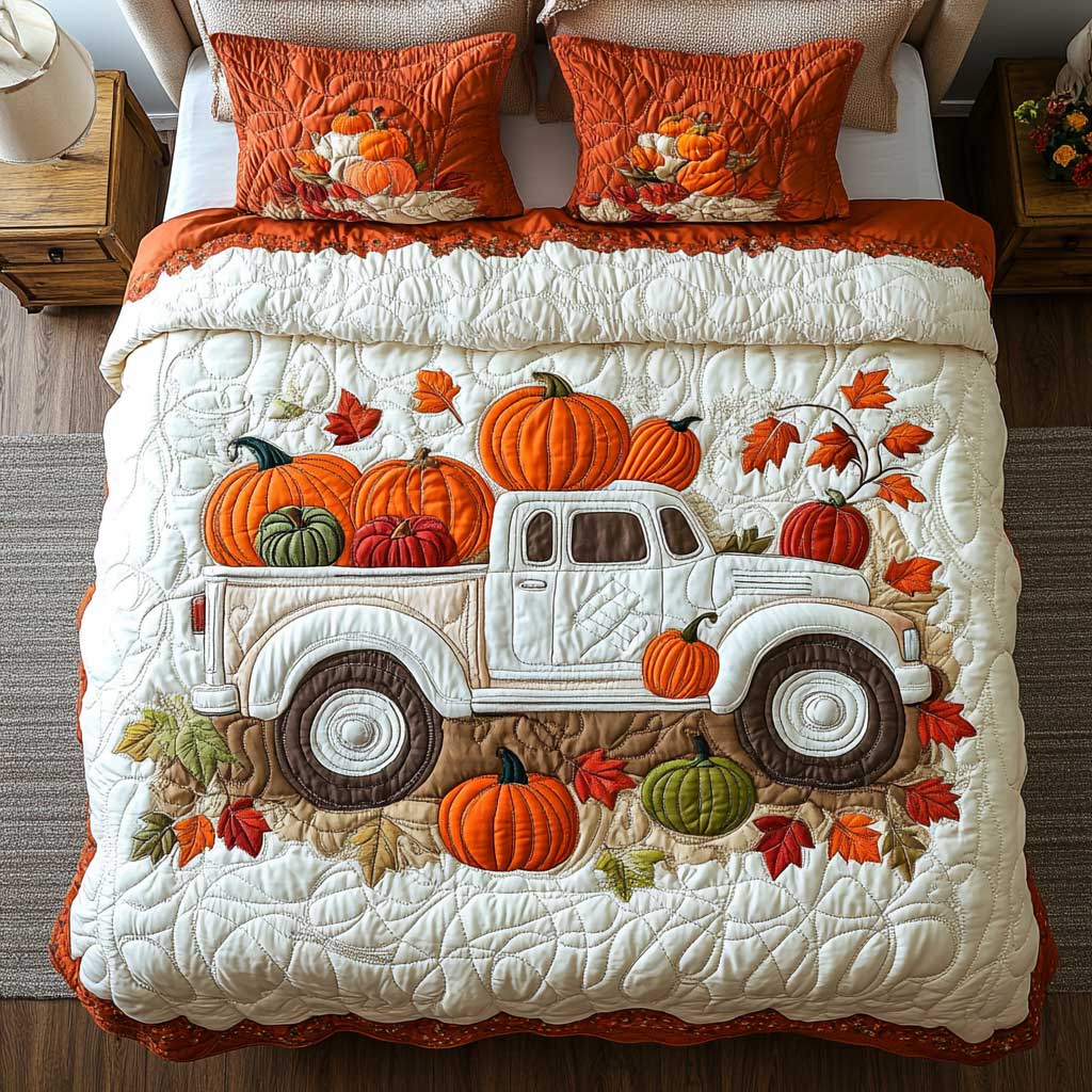 Pumpkin Harvest Truck WP0801028CL Duvet Cover Set