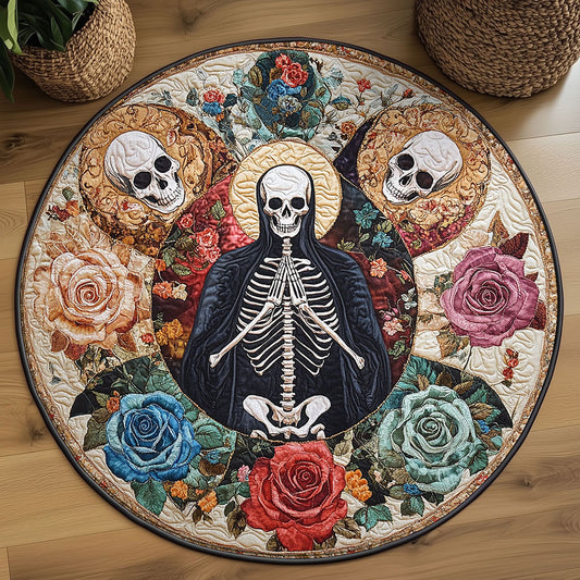 Velvet Skeleton WN2908089CL Quilted Round Mat