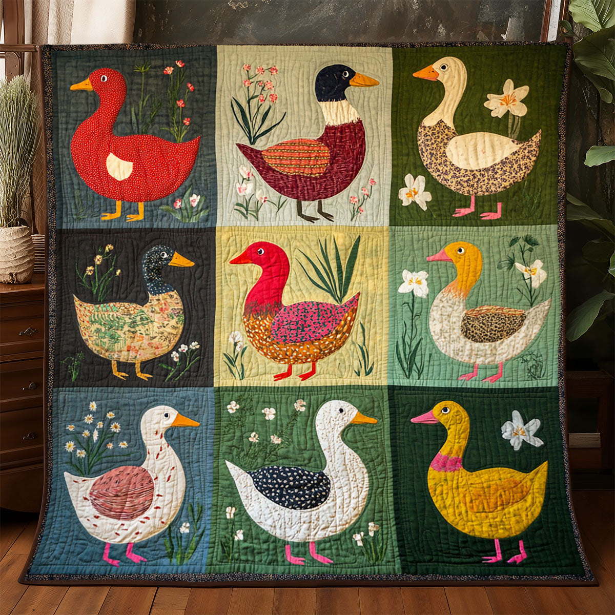 Colorful Duck WJ1005002CL Quilt