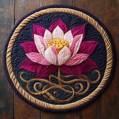 Zen Bloom CP2807028CL Quilted Round Mat