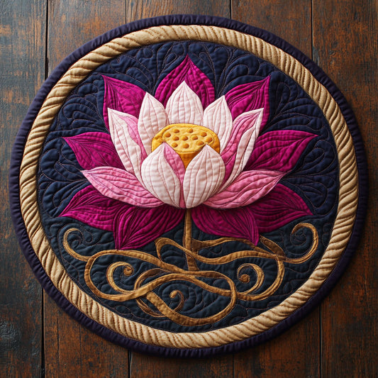 Zen Bloom CP2807028CL Quilted Round Mat