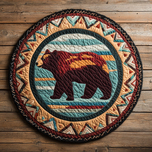 Tribal Trail Guardian CP0907036CL Quilted Round Mat