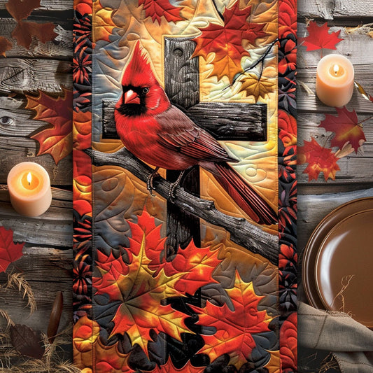 Crimson Cardinal CW2904030CL Quilted Table Runner