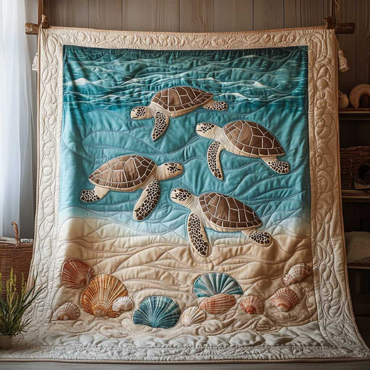 Turtle Family CQ0905021CL Quilt