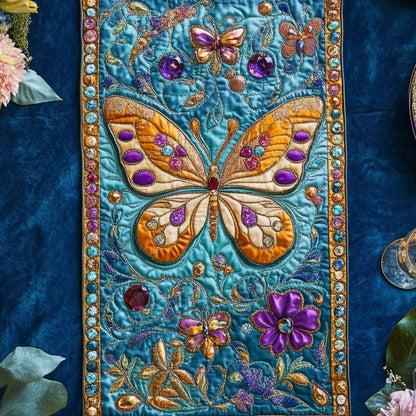 Glittering Butterfly WY0506029CL Quilted Table Runner