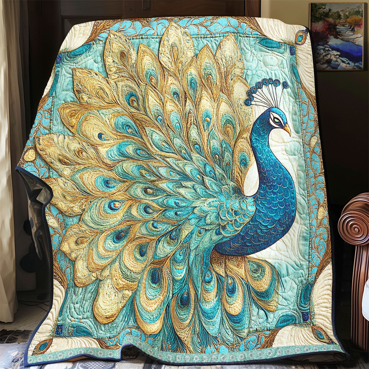 Stunning Peacock WX2312045CL Quilt