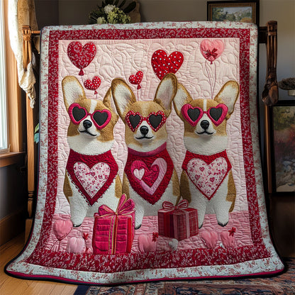 Sweet Corgi Love WN3112015CL Quilt