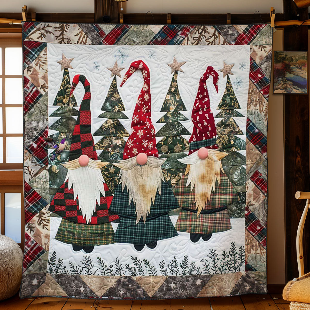 Gnome Yuletide Joy WN1610050CL Quilt