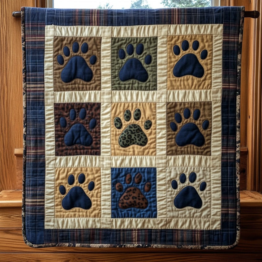 Patchwork Dog Paws XR1809034CL Quilt