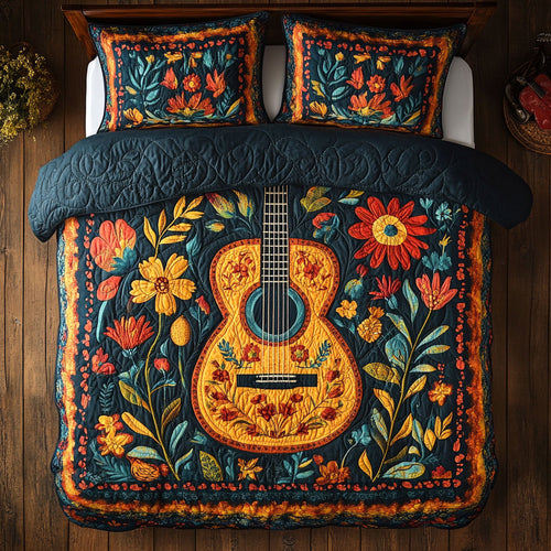 Floral Guitar WX1801072CL Duvet Cover Set