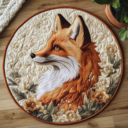 Floral Fox CW1005049CL Quilted Round Mat