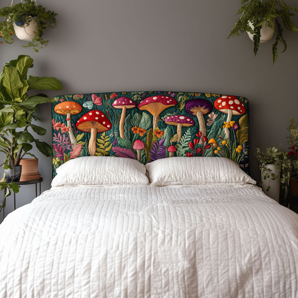 Mushroom Garden QA3012020CL Quilted Headboard Slipcover