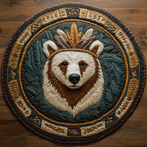 Spirit Bear WN2008108CL Quilted Round Mat