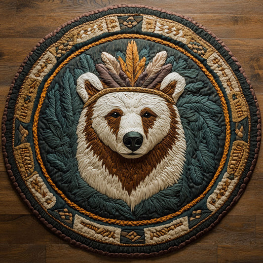 Spirit Bear WN2008108CL Quilted Round Mat