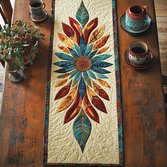 Feather Bloom CP1906007CL Quilted Table Runner