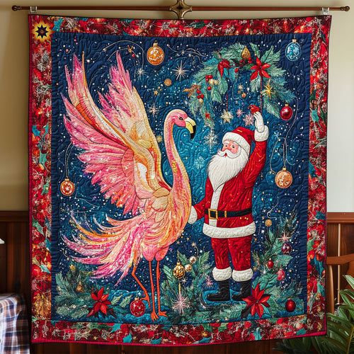 Santa Claus And Flamingo WY1812042CL Quilt