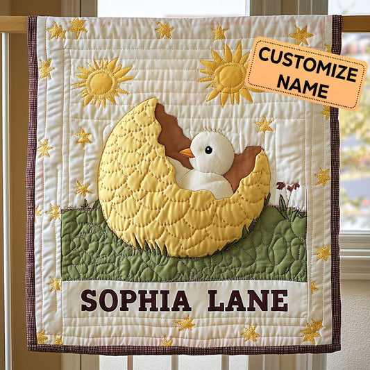 Sunbeam Chick CP2507024CL Personalized Baby Quilt