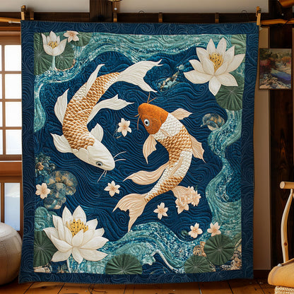 Dancing Koi Fish WN2107006CL Quilt